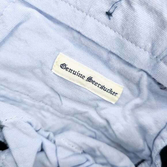 BROOKS BROTHERS Navy Blue Genuine Seersucker Bermuda Shorts 100% Cotton Size 29 - Picture 6 of 7